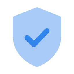 Shield check icon, Flat style