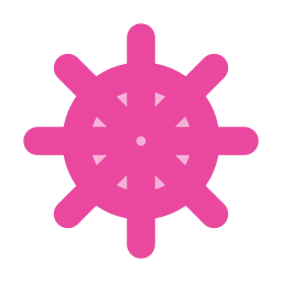 Ship wheel icon, Flat style