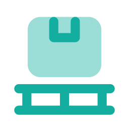 Shipping pallet icon, Flat style