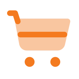 Shopping cart icon, Flat style