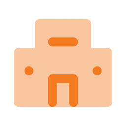 Shopping complex icon, Flat style