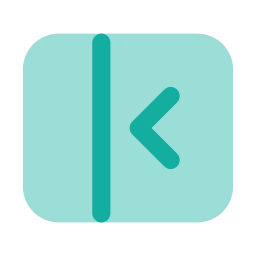 Sidebar collapse icon, Flat style