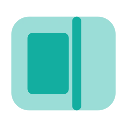 Sidebar right icon, Flat style