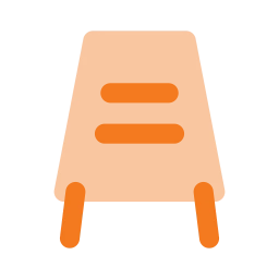 Sidewalk sign icon, Flat style