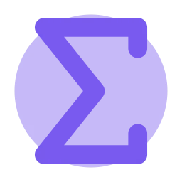 Sigma icon, Flat style