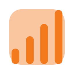 Signal bars icon, Flat style