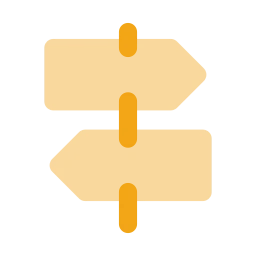 Signpost icon, Flat style