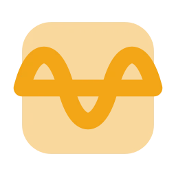 Sine wave icon, Flat style