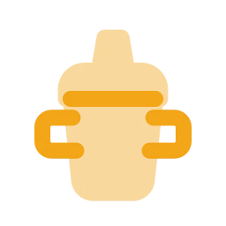 Sippy cup icon, Flat style
