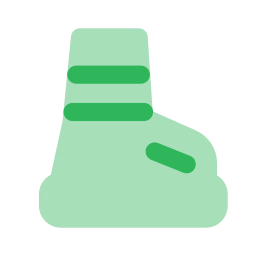 Ski boot icon, Flat style