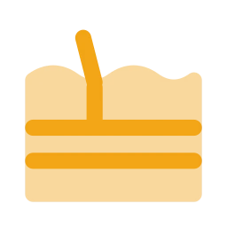 Skin layers icon, Flat style