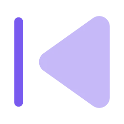 Skip back icon, Flat style