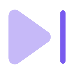 Skip forward icon, Flat style