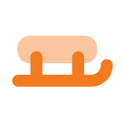 Sled icon, Flat style