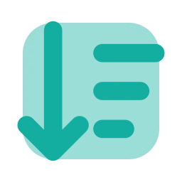 Sort descending icon, Flat style