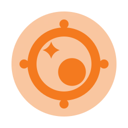 Space porthole icon, Flat style