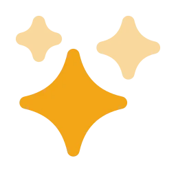 Sparkles icon, Flat style