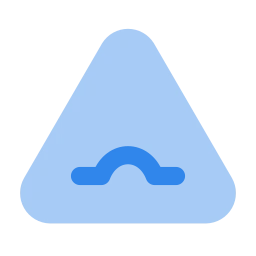 Speed bump sign icon, Flat style