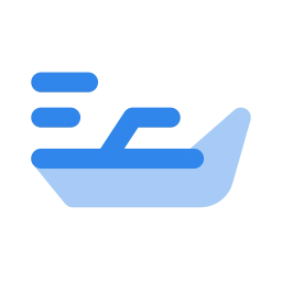 Speedboat icon, Flat style