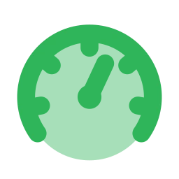 Speedometer icon, Flat style