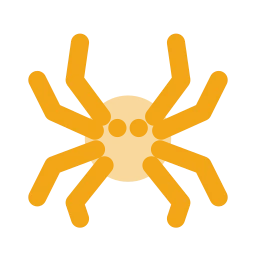 Spider icon, Flat style