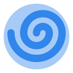Spiral icon, Flat style