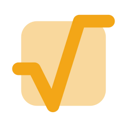 Square root icon, Flat style