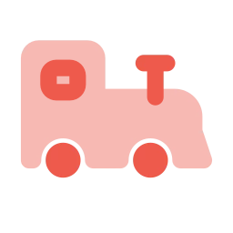 Steam locomotive icon, Flat style