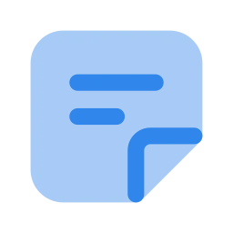 Sticky note icon, Flat style