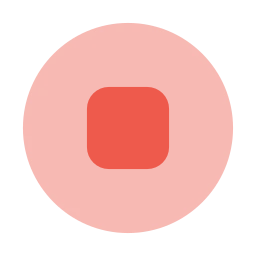Stop circle icon, Flat style