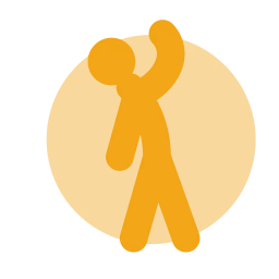 Stretching icon, Flat style
