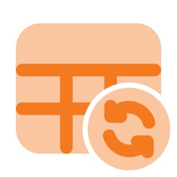 Table refresh icon, Flat style