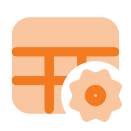 Table settings icon, Flat style