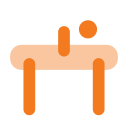 Table tennis table icon, Flat style