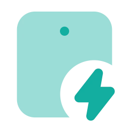 Tablet bolt icon, Flat style