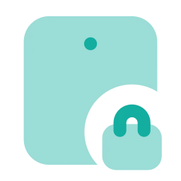 Tablet lock icon, Flat style