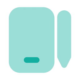 Tablet stylus icon, Flat style