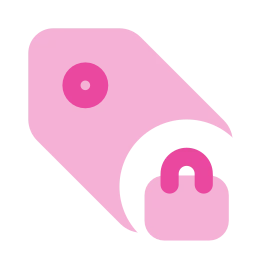 Tag lock icon, Flat style