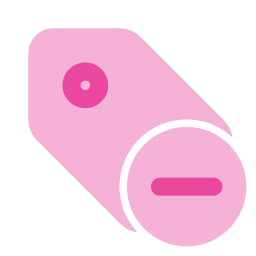 Tag minus icon, Flat style