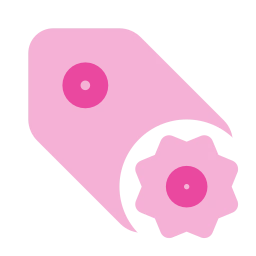 Tag settings icon, Flat style