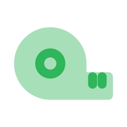 Tailor tape icon, Flat style