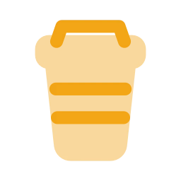 Takeaway cup icon, Flat style