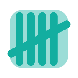 Tally icon, Flat style