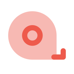 Tape measure icon, Flat style
