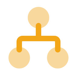 Team hierarchy icon, Flat style