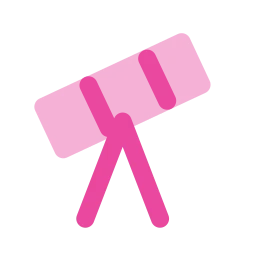 Telescope icon, Flat style