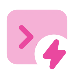 Terminal bolt icon, Flat style