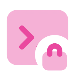 Terminal lock icon, Flat style