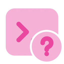 Terminal question icon, Flat style