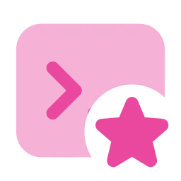 Terminal star icon, Flat style